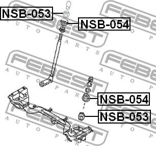 Febest NSB-053 - Bukse, Stūres svira www.autospares.lv