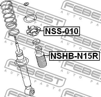 Febest NSHB-N15R - Gājiena ierobežotājs, Atsperojums www.autospares.lv