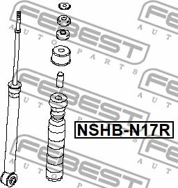 Febest NSHB-N17R - Gājiena ierobežotājs, Atsperojums www.autospares.lv