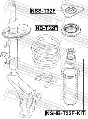 Febest NSS-T32F - Amortizatora statnes balsts www.autospares.lv