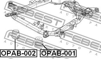 Febest OPAB-001 - Piekare, Palīgrāmis / Agregātu balsts www.autospares.lv