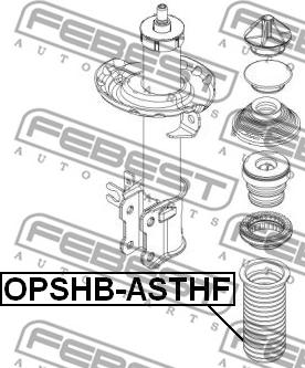 Febest OPSHB-ASTHF - Пыльник амортизатора, защитный колпак www.autospares.lv