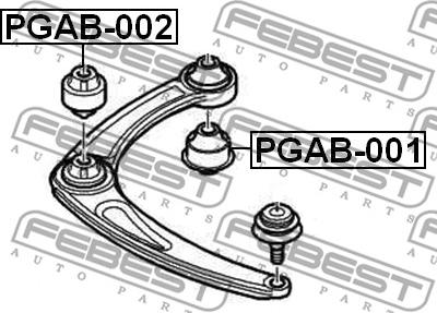 Febest PGAB-001 - Piekare, Šķērssvira www.autospares.lv