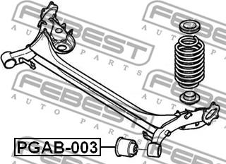 Febest PGAB-003 - Piekare, Tilta sija www.autospares.lv