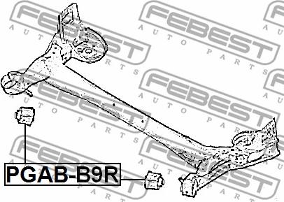 Febest PGAB-B9R - Piekare, Tilta sija www.autospares.lv