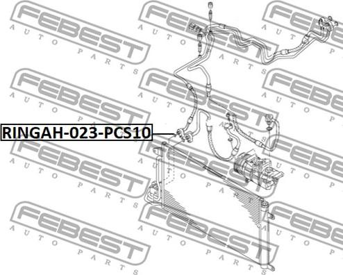 Febest RINGAH-023-PCS10 - Blīvgredzens www.autospares.lv