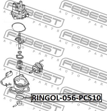 Febest RINGOL-056-PCS10 - Gasket, thermostat housing www.autospares.lv