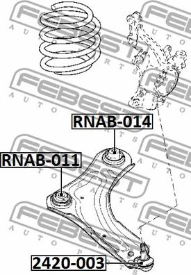 Febest RNAB-014 - Piekare, Šķērssvira www.autospares.lv