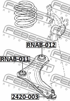 Febest RNAB-012 - Piekare, Šķērssvira www.autospares.lv