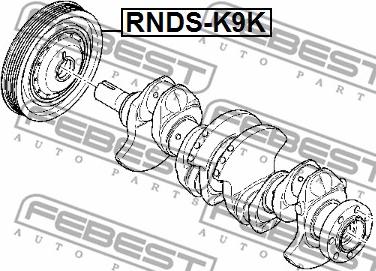 Febest RNDS-K9K - Piedziņas skriemelis, Kloķvārpsta www.autospares.lv