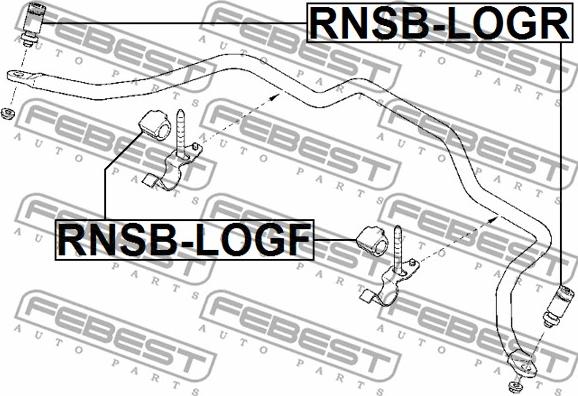 Febest RNSB-LOGR - Stiepnis / Atsaite, Stabilizators www.autospares.lv