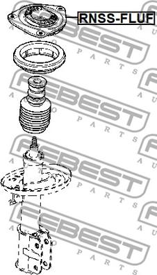 Febest RNSS-FLUF - Опора стойки амортизатора, подушка www.autospares.lv