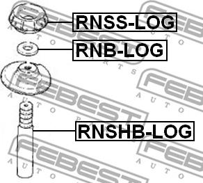 Febest RNSS-LOG - Amortizatora statnes balsts www.autospares.lv