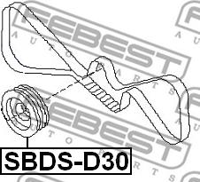 Febest SBDS-D30 - Piedziņas skriemelis, Kloķvārpsta www.autospares.lv