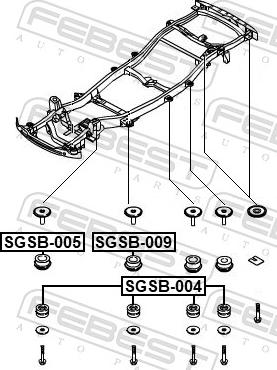 Febest SGSB-009 - Bukse, Tr. līdzekļa rāmis www.autospares.lv