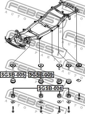 Febest SGSB-004 - Piekare, Tilta sija www.autospares.lv