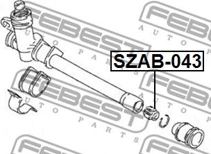 Febest SZAB-043 - Piekare, Stūres iekārta www.autospares.lv