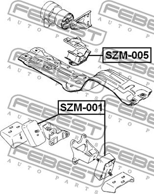 Febest SZM-001 - Piekare, Dzinējs www.autospares.lv