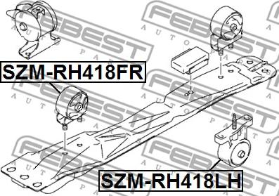 Febest SZM-RH418LH - Piekare, Dzinējs www.autospares.lv