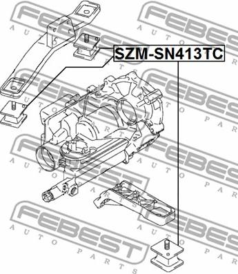 Febest SZM-SN413TC - Piekare, Sadales kārba www.autospares.lv