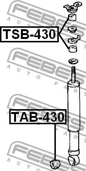 Febest TAB-430 - Bukse, amortizators www.autospares.lv