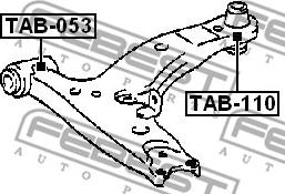 Febest TAB-053 - Piekare, Šķērssvira www.autospares.lv