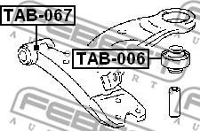 Febest TAB-067 - Piekare, Šķērssvira www.autospares.lv