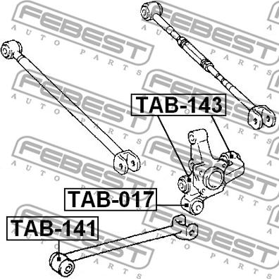 Febest TAB-141 - Piekare, Šķērssvira www.autospares.lv