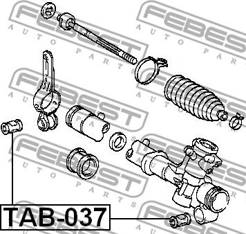 Febest TAB-037 - Piekare, Stūres iekārta www.autospares.lv