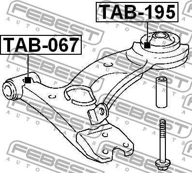 Febest TAB-195 - Piekare, Šķērssvira www.autospares.lv