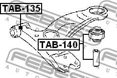 Febest TAB-140 - Piekare, Šķērssvira www.autospares.lv