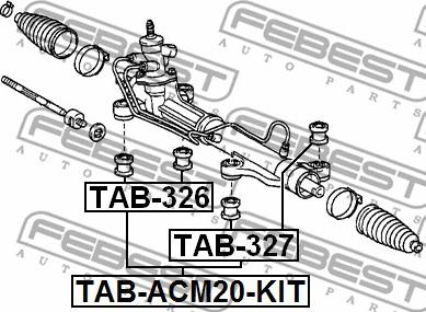 Febest TAB-326 - Piekare, Stūres iekārta www.autospares.lv