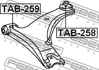 Febest TAB-259 - Piekare, Šķērssvira www.autospares.lv