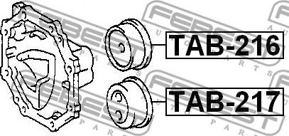 Febest TAB-216 - Piekare, Diferenciālis www.autospares.lv