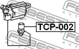 Febest TCP-002 - Kontaktspraudnis, Aizdedzes spole www.autospares.lv