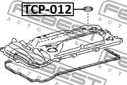 Febest TCP-012 - Blīvgredzens, Sveces kanāls www.autospares.lv