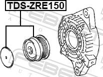 Febest TDS-ZRE150 - Шкив генератора, муфта www.autospares.lv