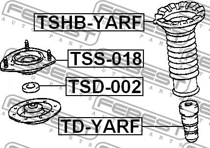 Febest TSS-018 - Amortizatora statnes balsts www.autospares.lv