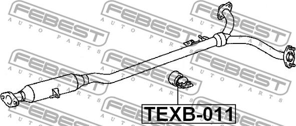 Febest TEXB-011 - Kronšteins, Izplūdes gāzu sistēma www.autospares.lv