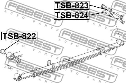 Febest TSB-822 - Bukse, Lāgu atspere www.autospares.lv