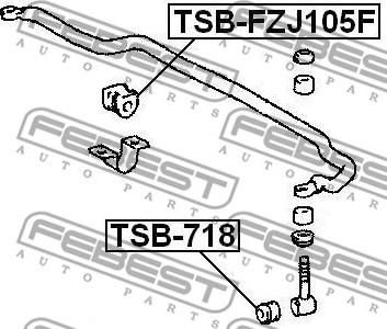 Febest TSB-718 - Piekare, Vārpstas statne www.autospares.lv