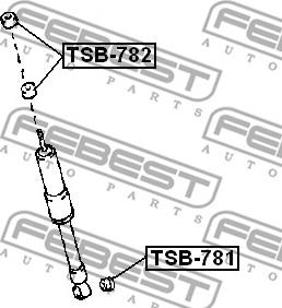 Febest TSB-782 - Distanccaurule, Amortizators www.autospares.lv