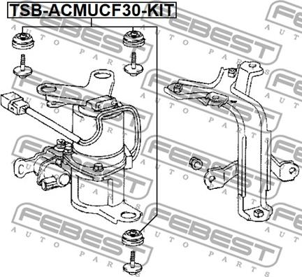 Febest TSB-ACMUCF30-KIT - Piekare, Gaisa kompresors www.autospares.lv