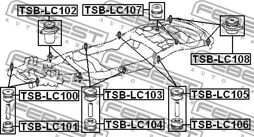 Febest TSB-LC105 - Bukse, Tr. līdzekļa rāmis www.autospares.lv