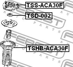 Febest TSD-002 - Amortizatora statnes balsts www.autospares.lv