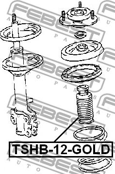 Febest TSHB-12-GOLD - Gājiena ierobežotājs, Atsperojums www.autospares.lv