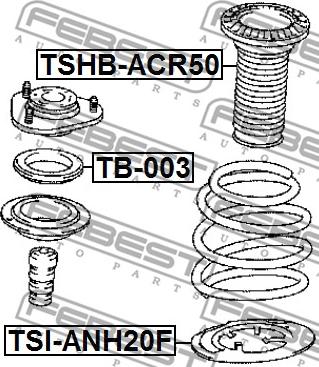 Febest TSI-ANH20F - Atsperes atbalstplāksne www.autospares.lv