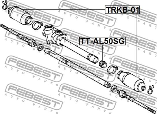 Febest TT-AL50SG - Piekare, Stūres iekārta www.autospares.lv