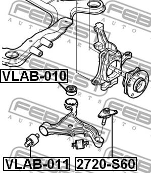 Febest VLAB-010 - Piekare, Šķērssvira www.autospares.lv