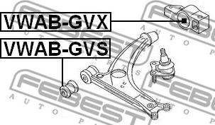 Febest VWAB-GVX - Piekare, Šķērssvira www.autospares.lv